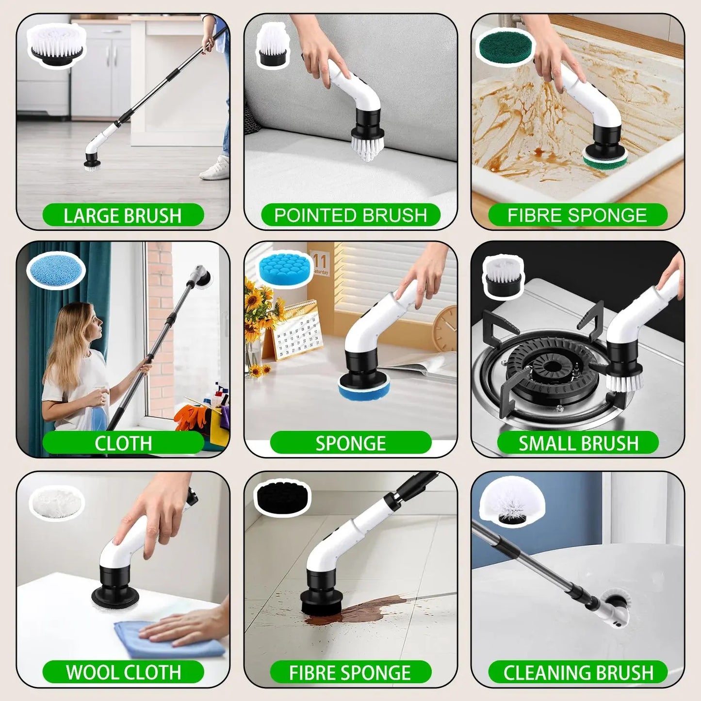 SCRUBIXA – Rechargeable Spin Brush for Fast and Efficient Cleaning
