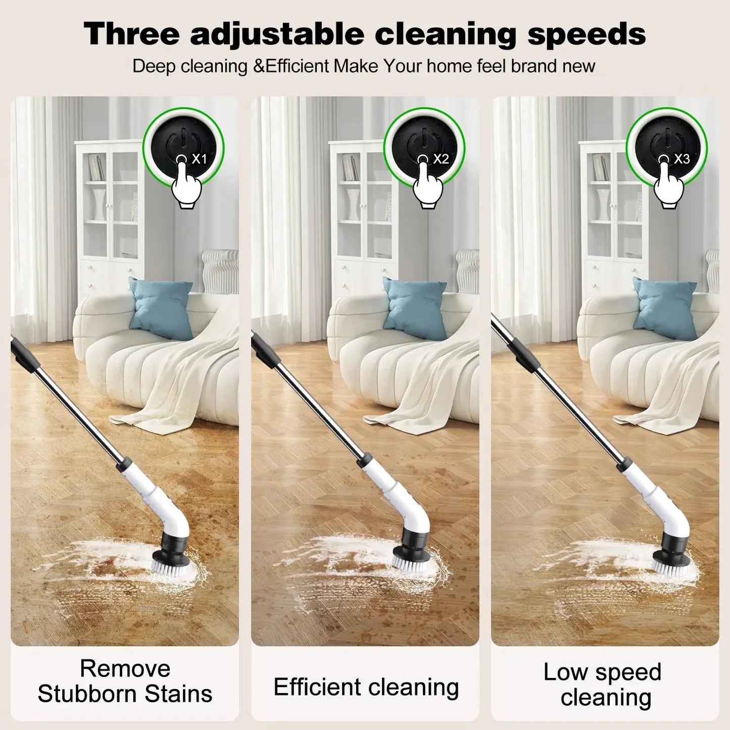 SCRUBIXA – Rechargeable Spin Brush for Fast and Efficient Cleaning