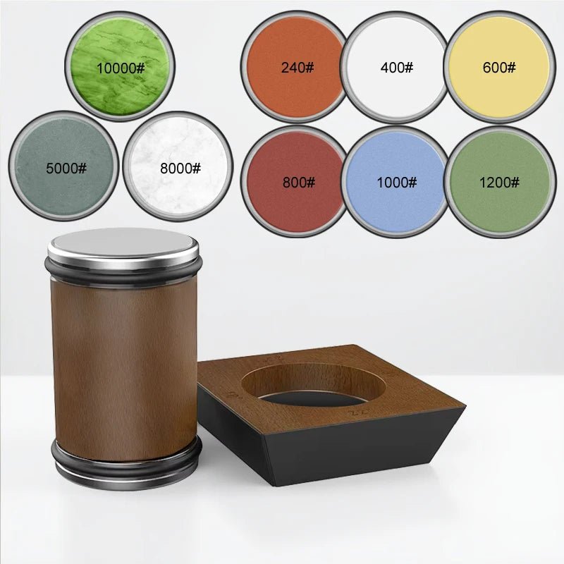 Diasharp Rolling Knife Sharpener Set with Diamond Grinder & Wooden Base 3