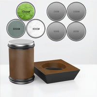 Diasharp Rolling Knife Sharpener Set with Diamond Grinder & Wooden Base 4