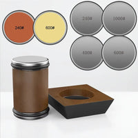 Diasharp Rolling Knife Sharpener Set with Diamond Grinder & Wooden Base 5