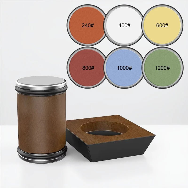 Diasharp Rolling Knife Sharpener Set with Diamond Grinder & Wooden Base 7
