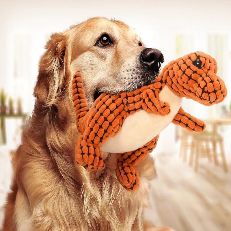 DinoPet - Indestructible Plush Dog Toy for Aggressive Chewers, 35cm 1