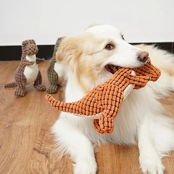 DinoPet - Indestructible Plush Dog Toy for Aggressive Chewers, 35cm 2