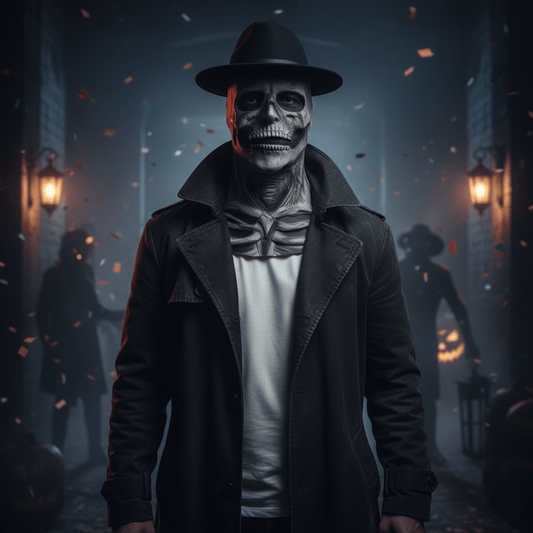 Dreadskull - Hyper-Realistic Skeleton Mask with Hat for Halloween Events 0