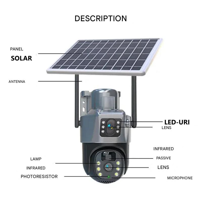 DualGuard - Wireless 4K Home Security Camera with Dual Lens & Solar Panel 3