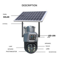 DualGuard - Wireless 4K Home Security Camera with Dual Lens & Solar Panel 3