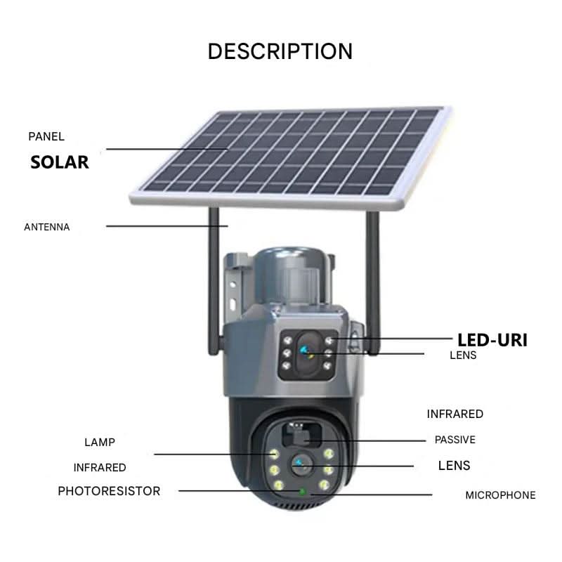 DualGuard Solar 4K - Wireless security camera with solar panel & 360° all-round view 4