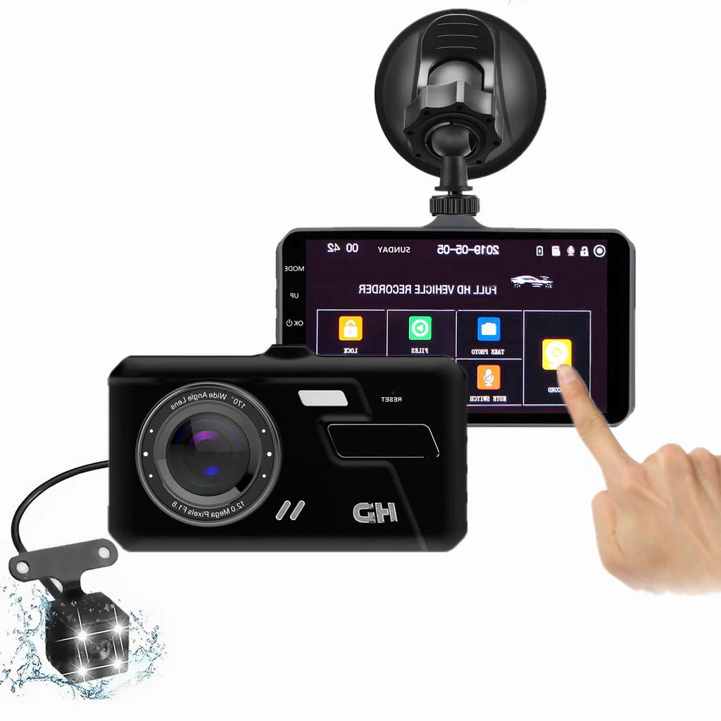 Dual 1080P Dash Cam for Car - Front and Rear Recording, 170° Wide-Angle Lens 0