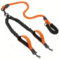 Dual Dog Leash with Reflective Design, 360° Swivel & Shock Absorption 6