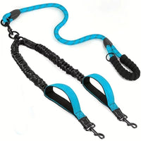 Dual Dog Leash with Reflective Design, 360° Swivel & Shock Absorption 7