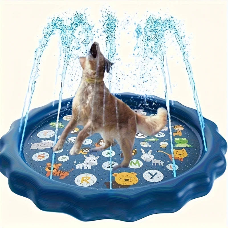 Durable Outdoor Pet Bath Basin with Water Spray & Anti-Slip Surface 0