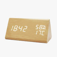 ECOCLOCK – Minimalist Digital Wooden Clock with Temperature Display & Light Control 7