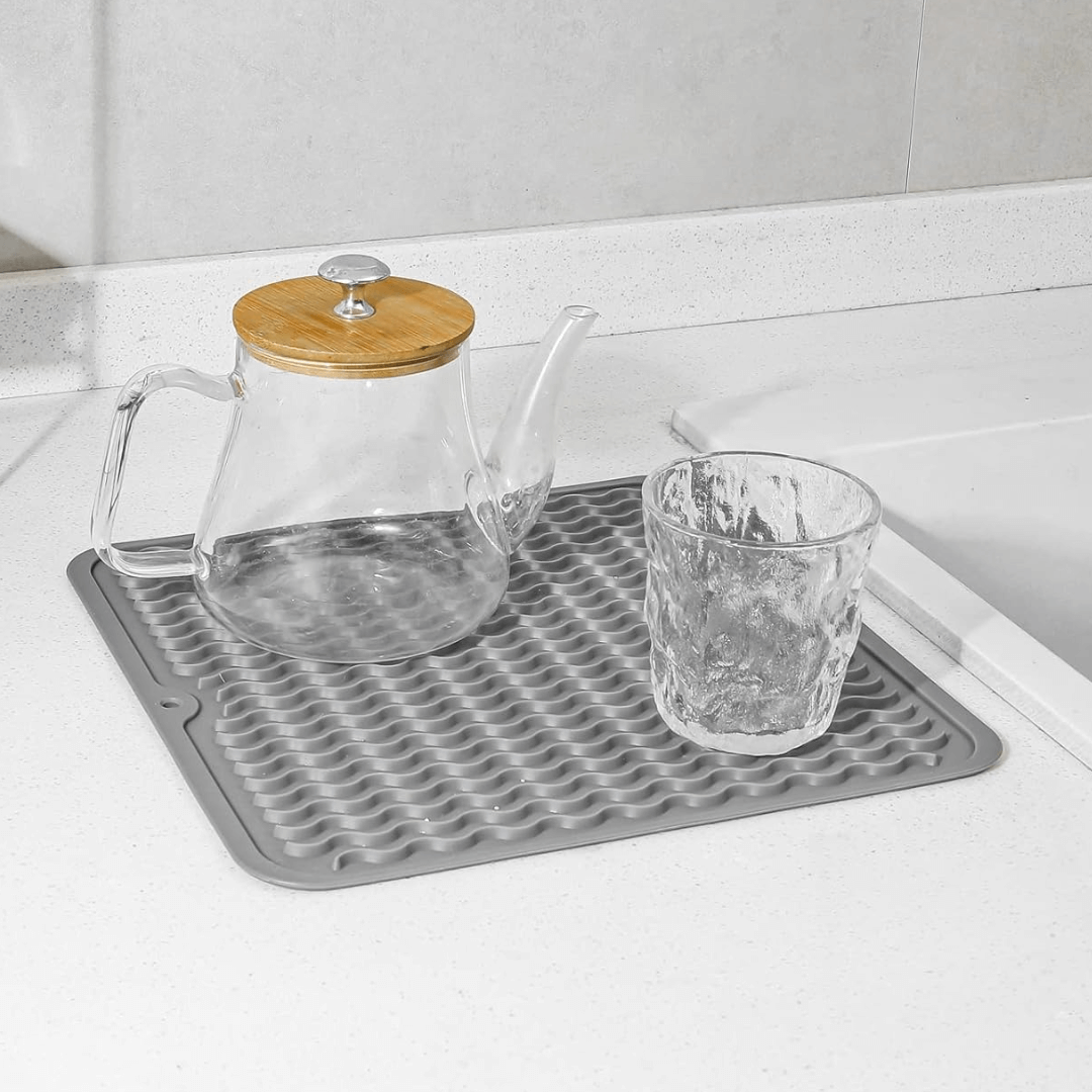 Eco-Conscious Silicone Dish Drying Mat - Heat Resistant Kitchen Drying Mat 0