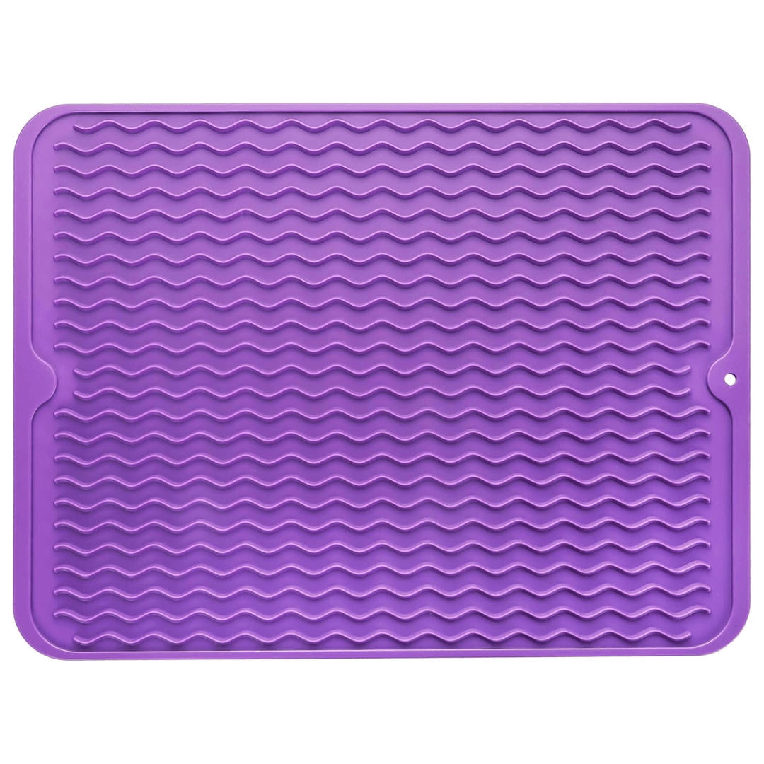 Eco-Conscious Silicone Dish Drying Mat - Heat Resistant Kitchen Drying Mat 23