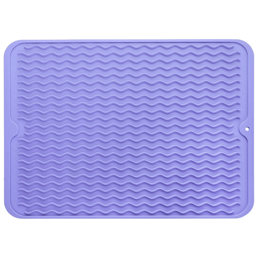 Eco-Conscious Silicone Dish Drying Mat - Heat Resistant Kitchen Drying Mat 26