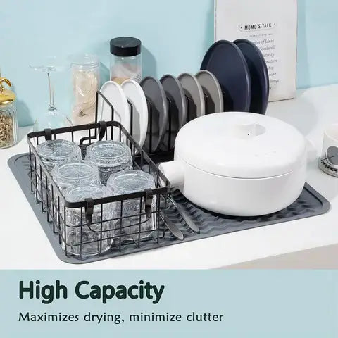 Eco-Conscious Silicone Dish Drying Mat - Heat Resistant Kitchen Drying Mat 7