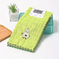 Eco-Friendly Avocado Print Kitchen Towels - Set of 4 Ultra-Absorbent Dish Cloths 1