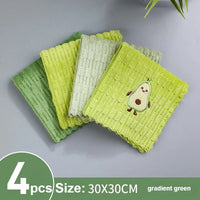 Eco-Friendly Avocado Print Kitchen Towels - Set of 4 Ultra-Absorbent Dish Cloths 3