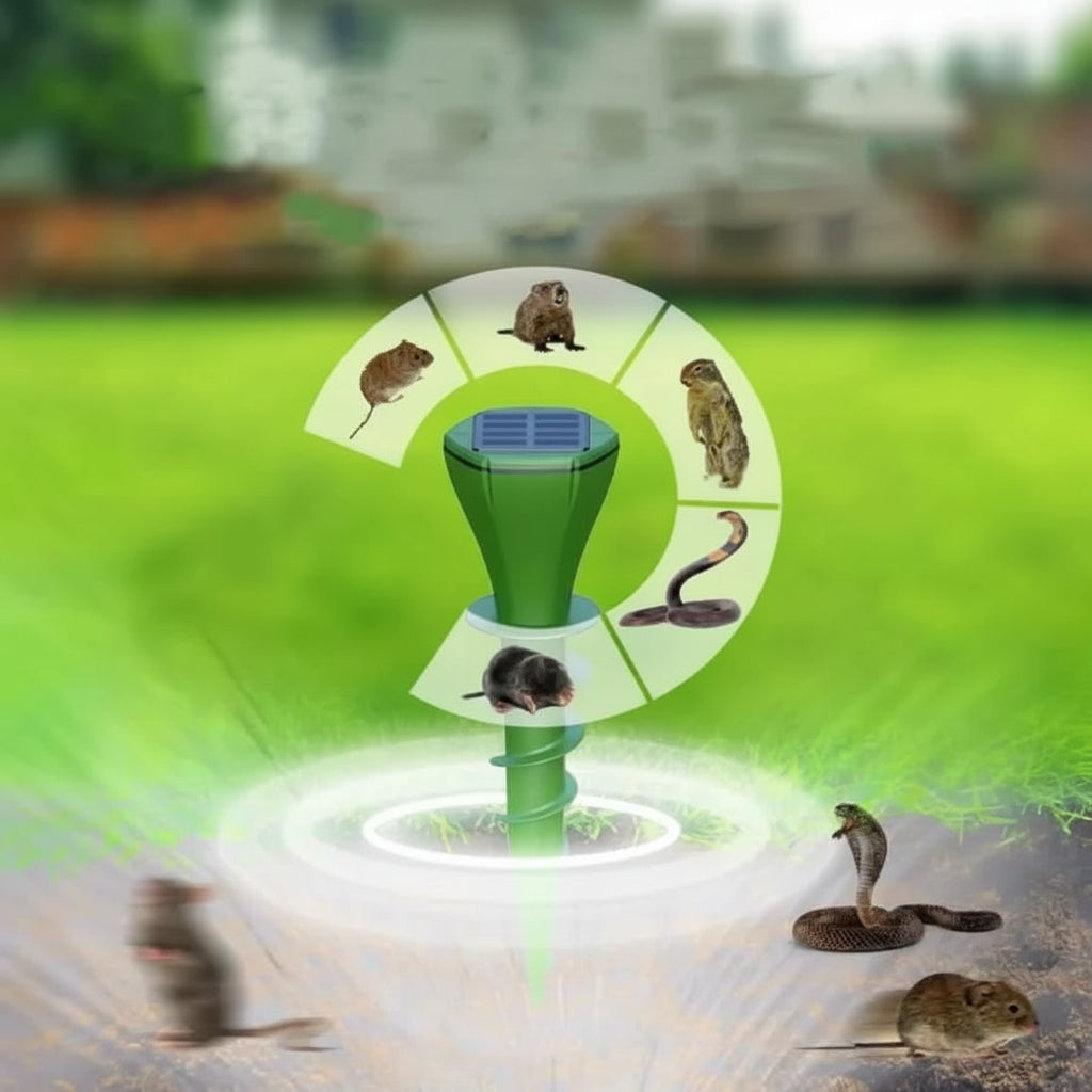 EcoGuard - Solar Mole Repeller with Vibration, Weather-Resistant, Silent Operation 4