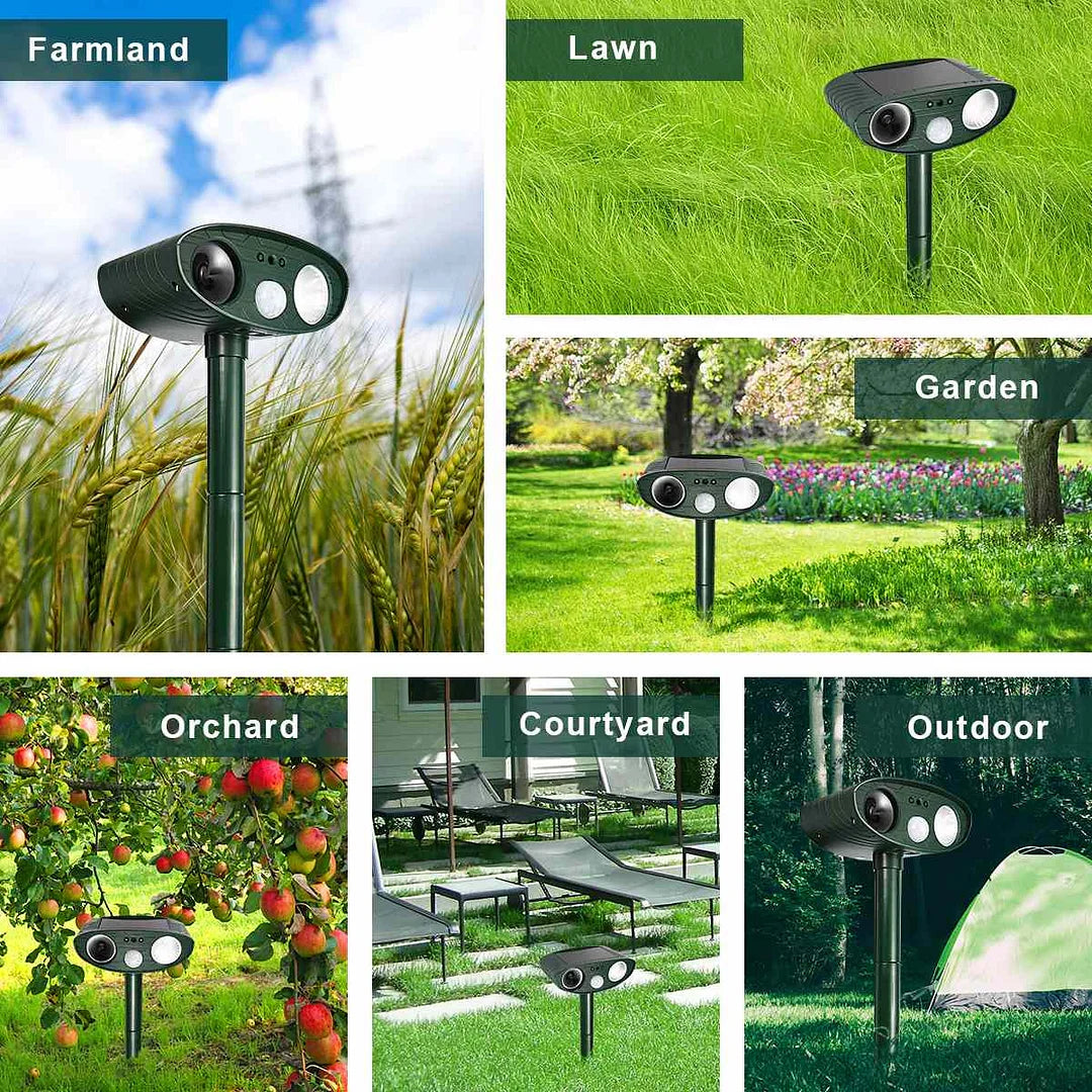 EcoGuard Ultrasonic Deer Repeller - Solar Powered Motion Activated Deterrent, Pack of 4 3