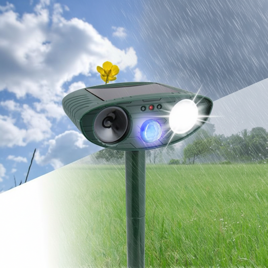 EcoGuard Ultrasonic Deer Repeller - Solar Powered Motion Activated Deterrent, Pack of 4 4