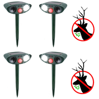 EcoGuard Ultrasonic Deer Repeller - Solar Powered, Motion Activated, 4 Pack 0