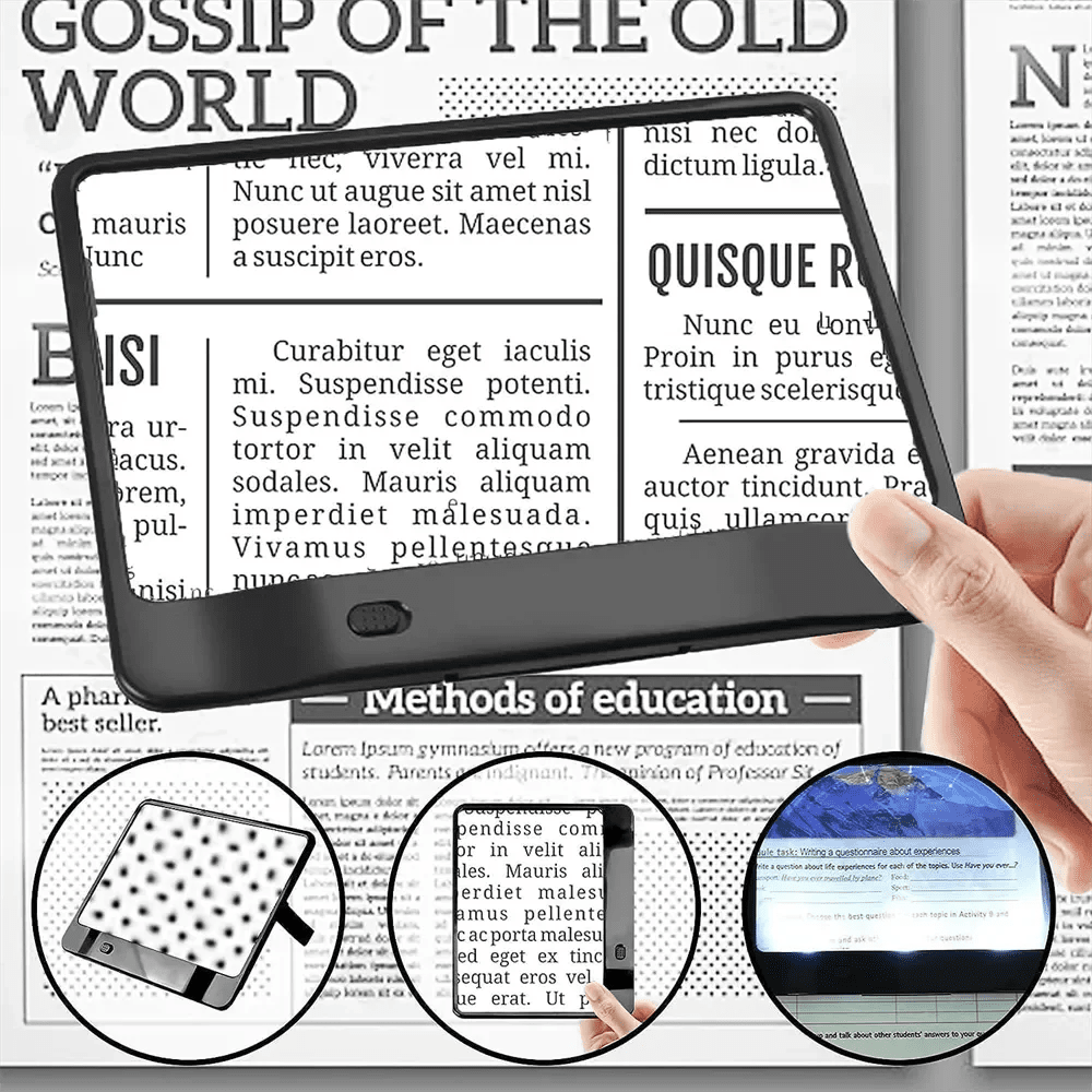 Effortless Reading Aid - 3x LED Magnifying Glass with Light for Clear Text 2