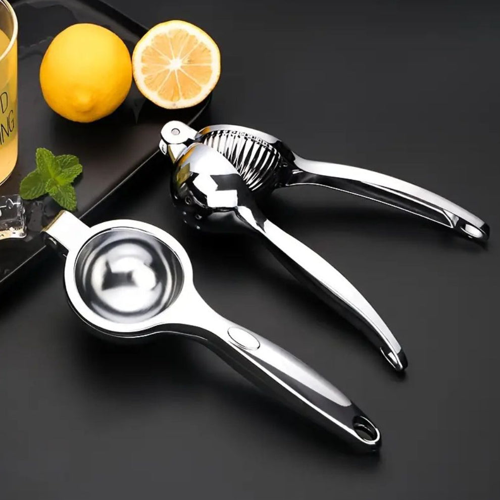 Effortless Stainless Steel Lemon Squeezer - Manual Press for Maximum Juice Extraction 2
