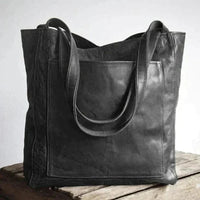Elegant Black Shoulder Bag - Durable PU Leather with Adjustable Strap for Organized Essentials 4