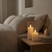 Elegant Ivory Flameless LED Pillar Candles - Set of 9 - Safe Battery Operated Fake Candles for Ambiance 5