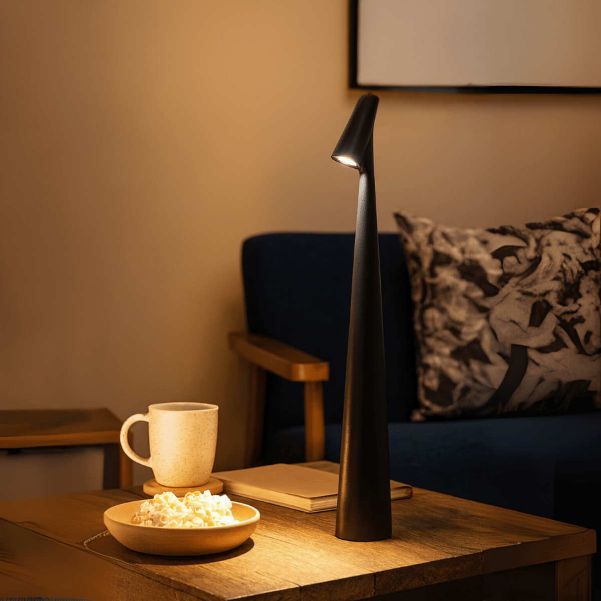 Elegant Metal Table Lamp - Cordless Rechargeable Design for Living Room, Bedroom, Outdoor 8