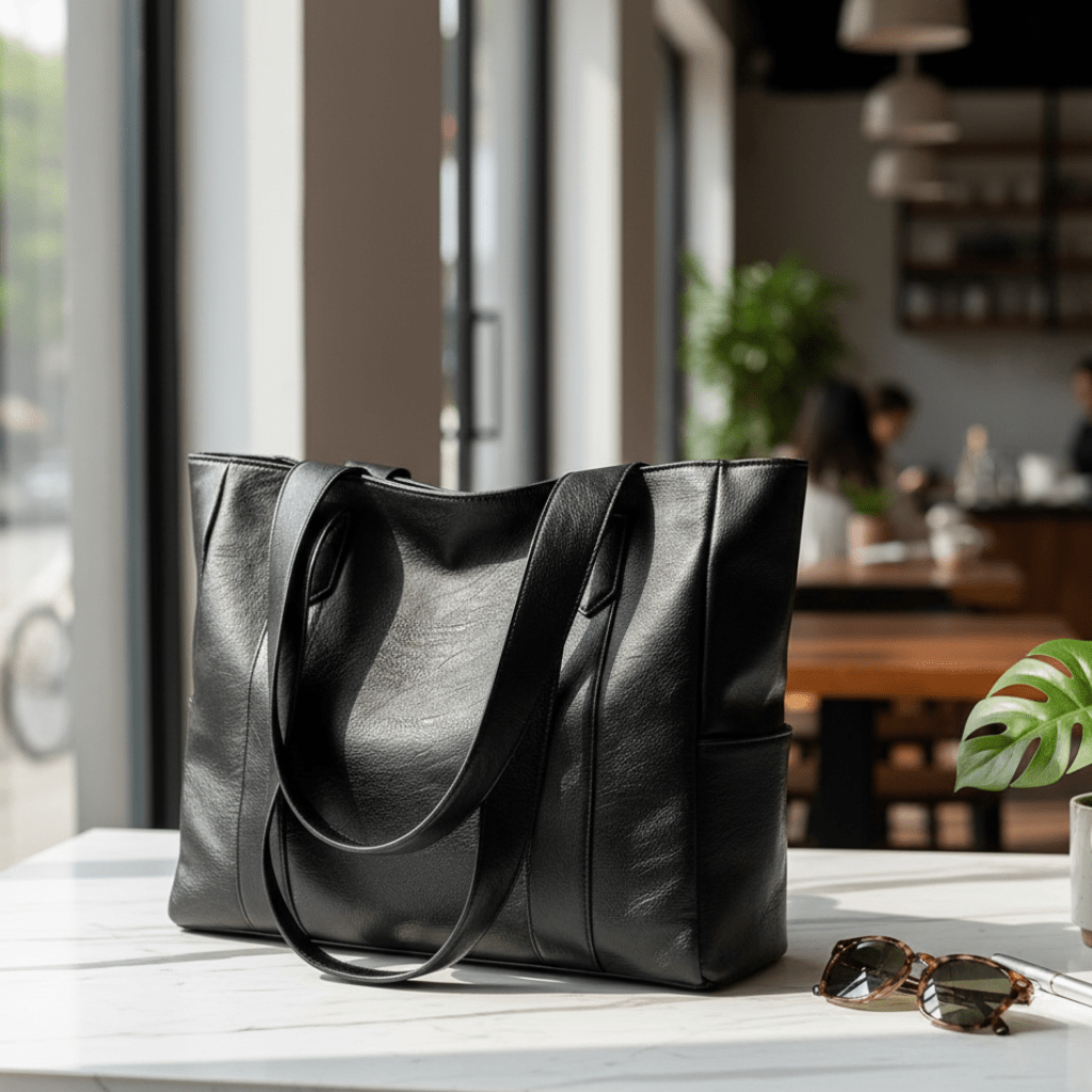 Elegant Retro Leather Shoulder Bag - Spacious PU Leather Design for Everyday Use 0