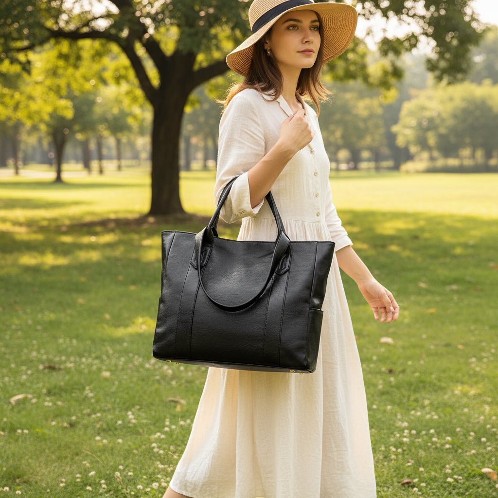 Elegant Retro Leather Shoulder Bag - Spacious PU Leather Design for Everyday Use 1