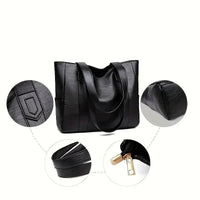Elegant Retro Leather Shoulder Bag - Spacious PU Leather Design for Everyday Use 5