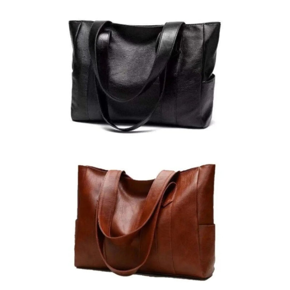 Elegant Retro Leather Shoulder Bag - Spacious PU Leather Design for Everyday Use 7