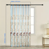 Elegant Vintage Sheer Curtains for Living Room - Jacquard Floral Design 7