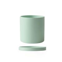 Elegant White Ceramic Flowerpot with Matching Saucer for Home Decor 12