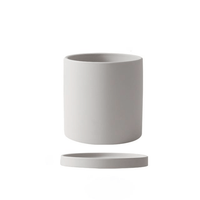 Elegant White Ceramic Flowerpot with Matching Saucer for Home Decor 9