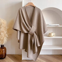 Elegant Women's Windproof Shawl Coat - Cozy Lightweight Winter Layering 0
