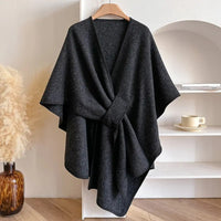 Elegant Women's Windproof Shawl Coat - Cozy Lightweight Winter Layering 6