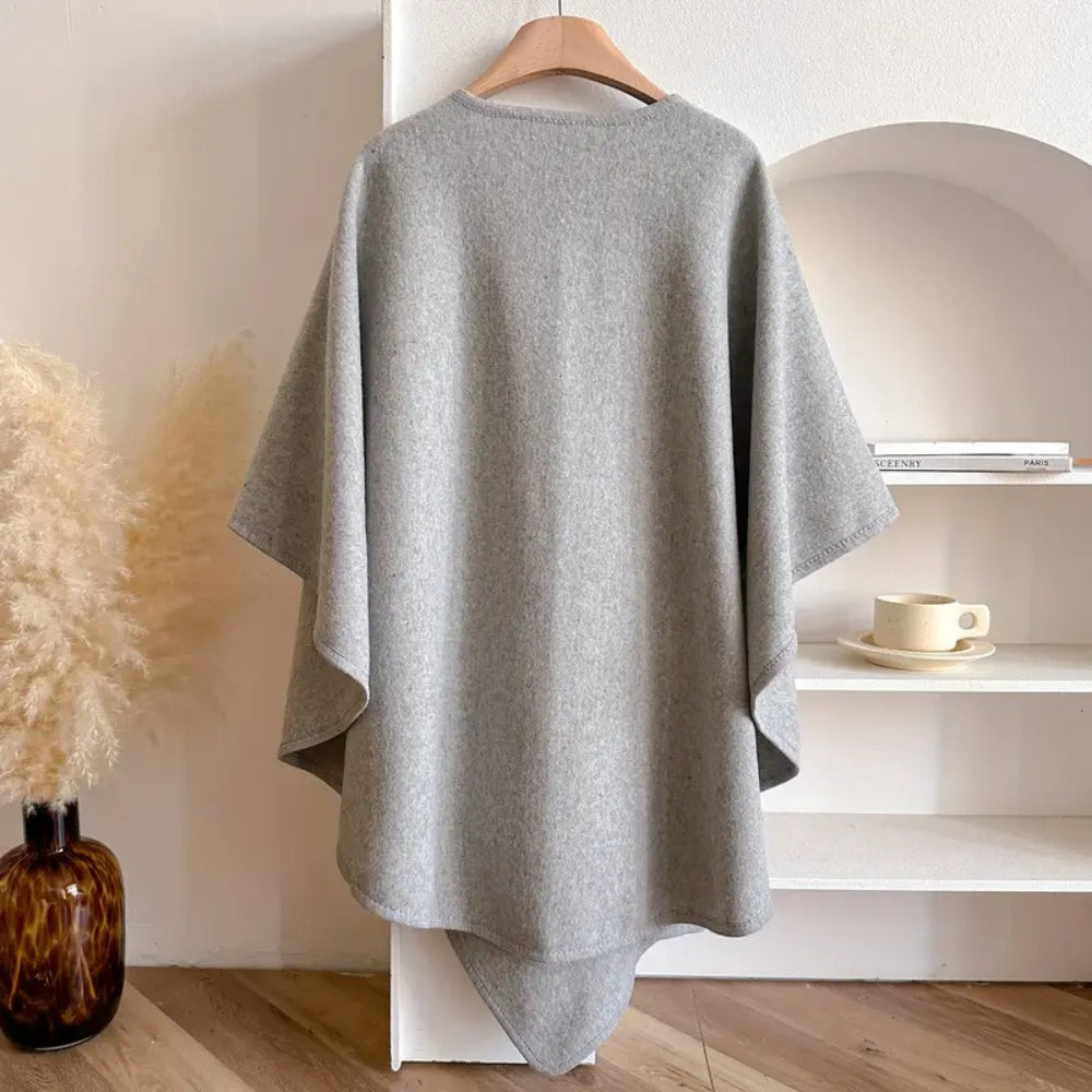 Elegant Women's Windproof Shawl Coat - Cozy Lightweight Winter Layering 8
