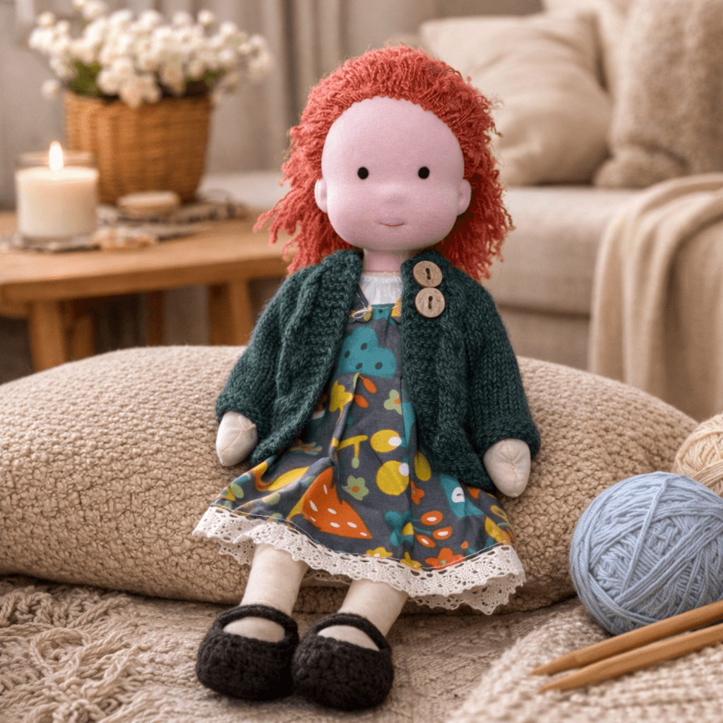Elora – Handmade Waldorf Doll Made of Cotton for Creative Play 10
