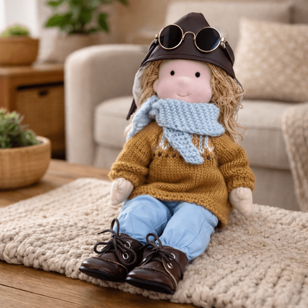 Elora – Handmade Waldorf Doll Made of Cotton for Creative Play 12
