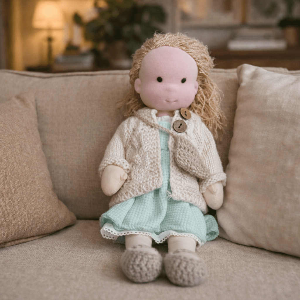 Elora – Handmade Waldorf Doll Made of Cotton for Creative Play 15