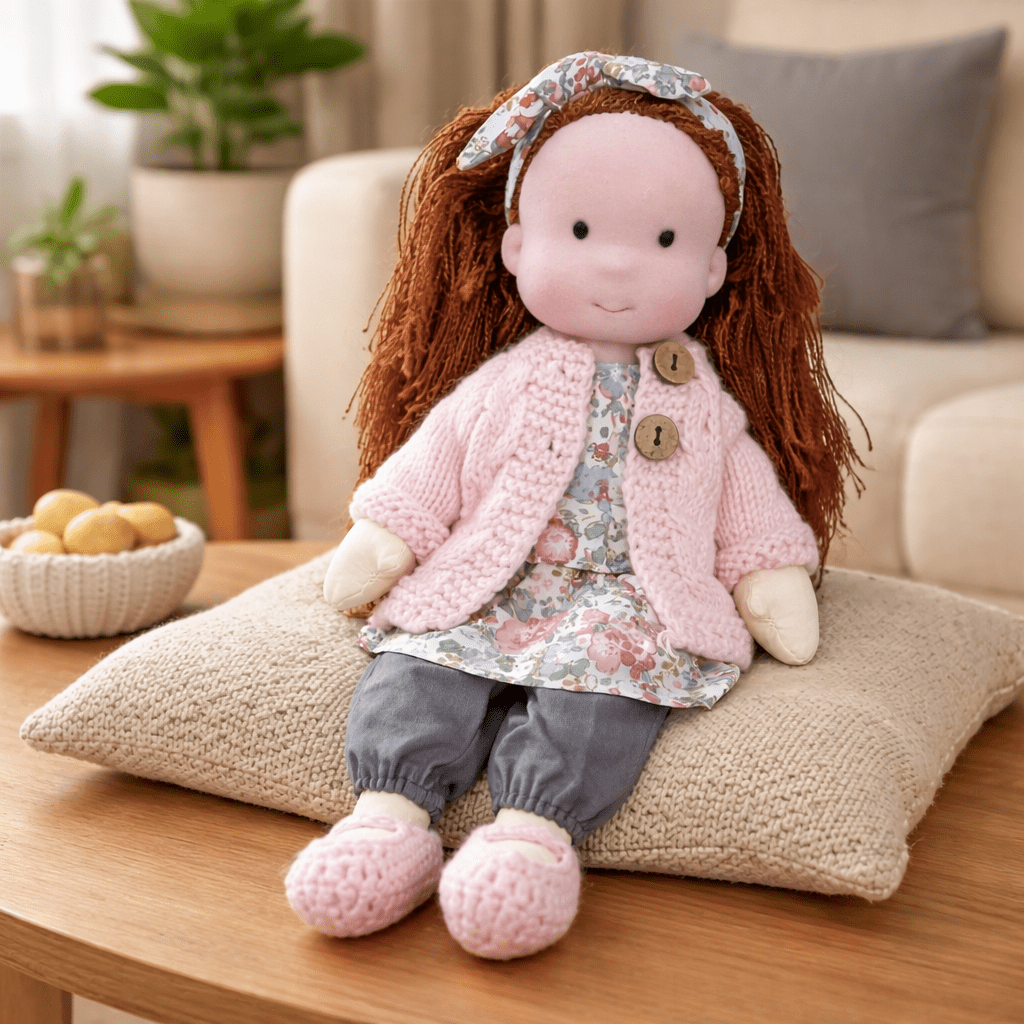 Elora – Handmade Waldorf Doll Made of Cotton for Creative Play 16