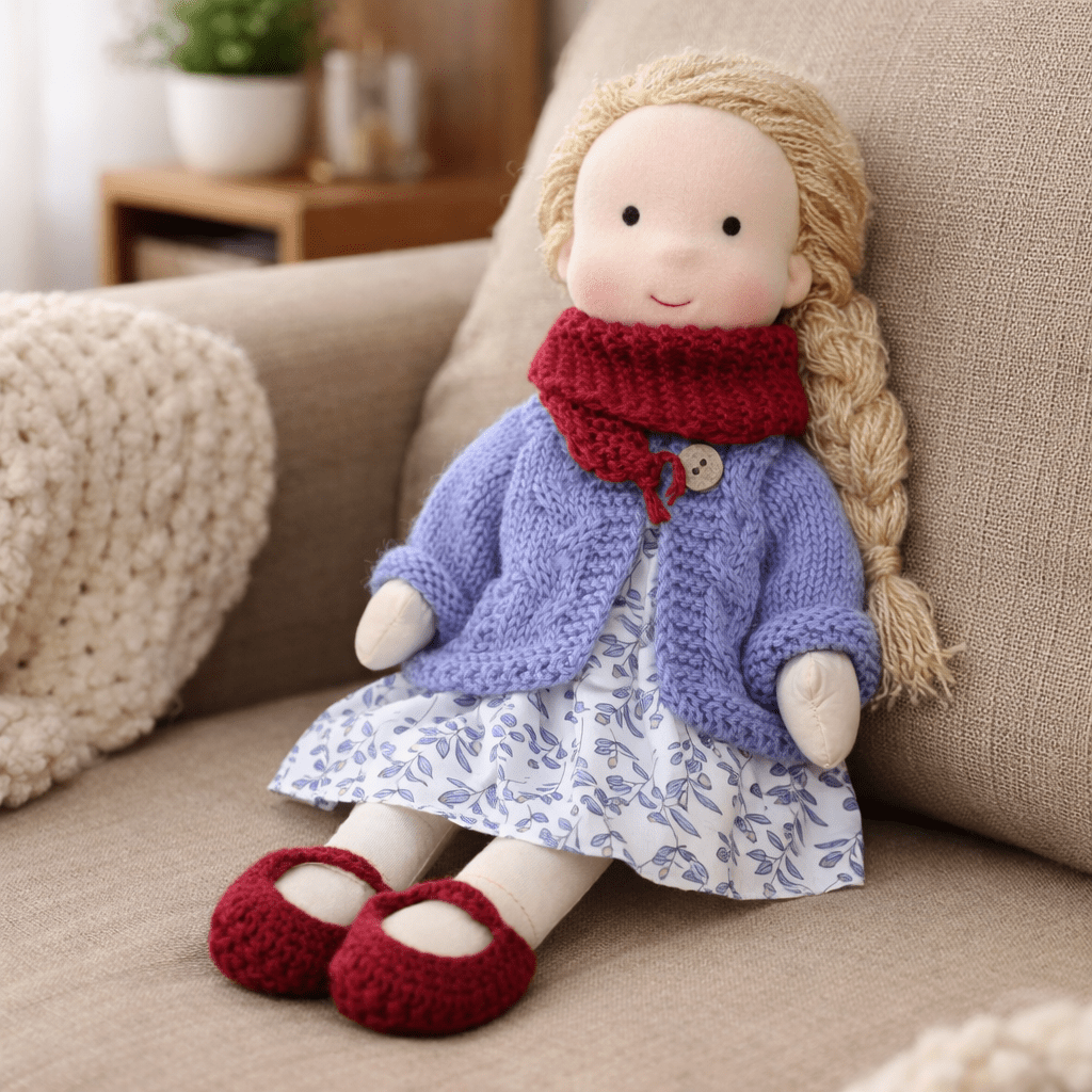 Elora – Handmade Waldorf Doll Made of Cotton for Creative Play 22