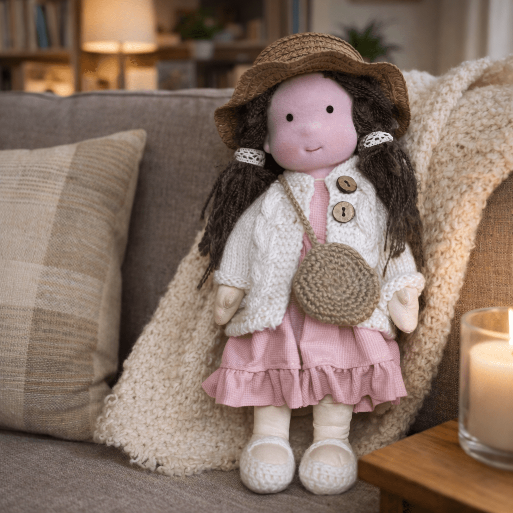 Elora – Handmade Waldorf Doll Made of Cotton for Creative Play 25