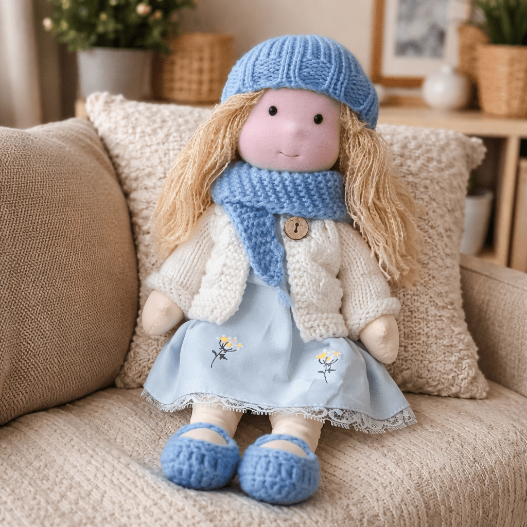 Elora – Handmade Waldorf Doll Made of Cotton for Creative Play 26