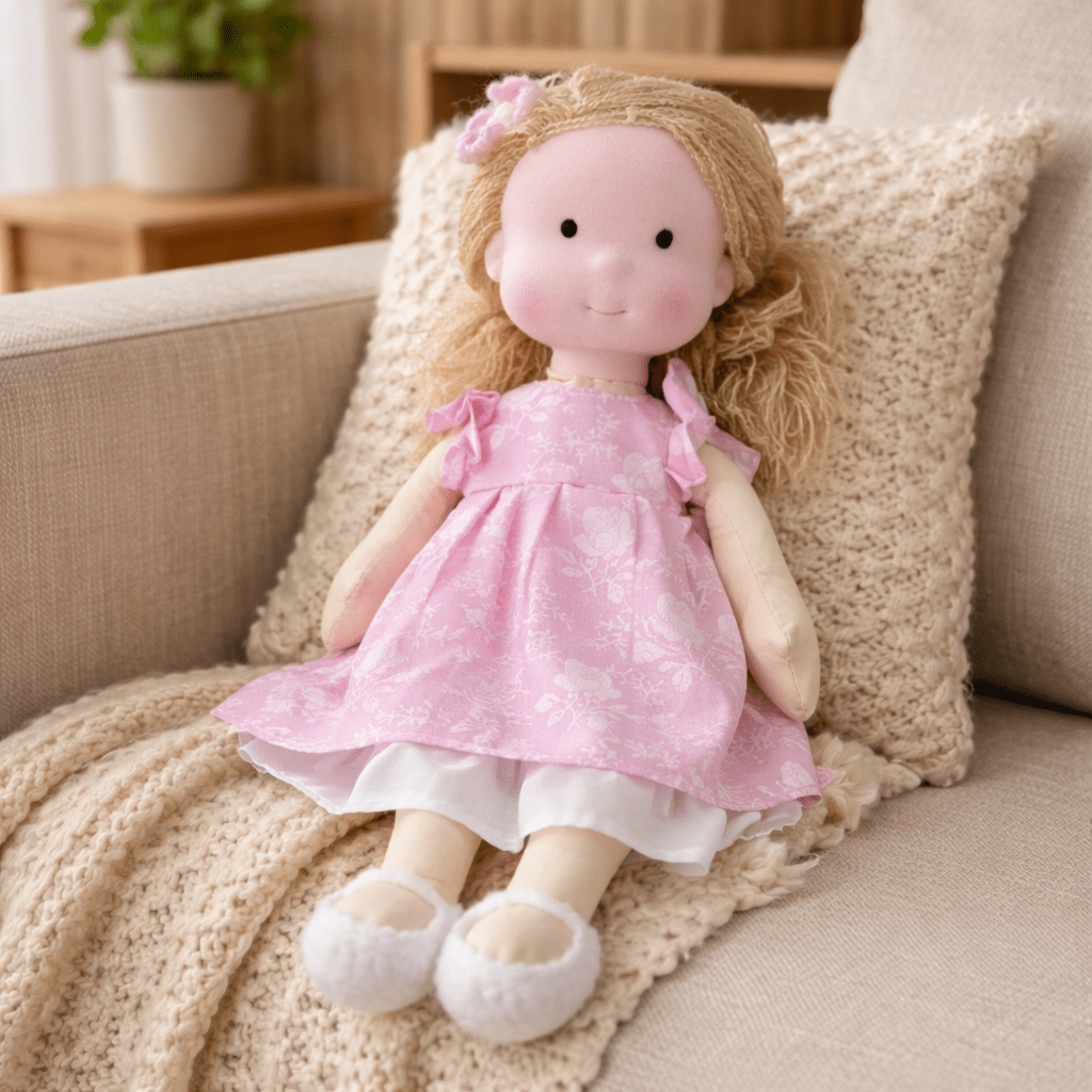 Elora – Handmade Waldorf Doll Made of Cotton for Creative Play 29